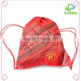Most popular fast shipping promotional 210D polyester Christmas drawstring bags