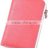 Leather Business Card Holder Credit Card Holder With Metal Zipper thumbnail-6