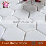 The Newest Hexagon White Natural Marble Mosaic Tile thumbnail-5