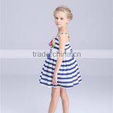 2016 New Arrival Flower Stripe Girls Frock Patterns thumbnail-5