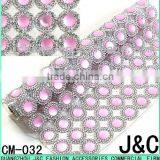 Pink Matt Color Acrylic Stone With Rhinestone for Rhinestone Hot Fix Mesh thumbnail-1