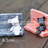 Owl Animal - Hand Sculpted Miniatures Moss Terrarium Accessory Resin Duck Bulldog Graduation Figurines thumbnail-2