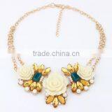 New Hot Selling Flower Choker Collar Vintage Pendant Statement Necklace Women thumbnail-2