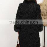 Fashion Lady's Lamb Coat for Women With Fur Trim LC96 thumbnail-4