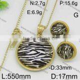 Factory Price Round Style Gold Plated Jewelry Set thumbnail-5