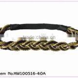 2014 New Design Braided Stretch Headband for Women