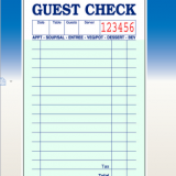1part Bond Paper Guest Check CT-G3616