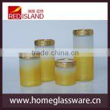 Wholesale 4 Pcs Glass Candy Jars With Plastic Lid and Hand Painted