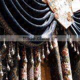 Antique French Style Living Room Pleat Blackout Curtains With Valance thumbnail-2