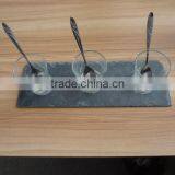 2017 Hot Sale Slate Placemat and Coaster With Rough Edge Food Safe Black for Hotel,home ,shop and Restaurant thumbnail-4