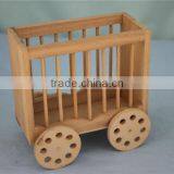 Custom Unfinished Personalized Wooden Pen Holder With Wheel thumbnail-1