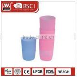 beautiful design food grade material hot selling 250ml pp plastic drinking cup with handle