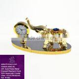 Luxury Unique Gold Plated Crystal Clock for Home Decor thumbnail-1