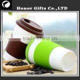 Heat-insulated Fashionable Customized Ceramic Mug With Silicone Lid thumbnail-2