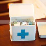 Portable Household Red Metal First Aid Kit Emergency Cabinet Medicine Storage Container thumbnail-2