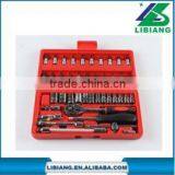 Red Carbon Steel Multifunction Repair Socket Wrench Set thumbnail-1