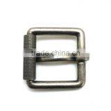 1-1/2" Standard Leather Belt Buckl, Zinc Alloy Material Buckle With Roller, Antique Nickel Belt Buckle thumbnail-1