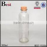 50ml 100ml 300ml Clear Empty Glass Bottle With Cork Good Quality Screen Printing Wholesale Manufacturer thumbnail-1