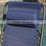 Outdoor Garden Navy Blue Metal Folding Zero Gravity Patio Chair thumbnail-4