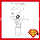A304KSG Metal Aluminum Swivel Load Snap Screw Lock Hook thumbnail-2