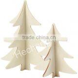Christmas Tree Wooden 3D Decoration Plain Wood Trees Decorate Craft Set thumbnail-1