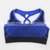 Blue Seamless Sports Bra /customized Sports Bra Factory Shantou thumbnail-1