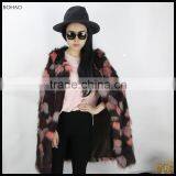 Fully Lined Open Front Fashion Multicolor Faux Fur Vest thumbnail-6
