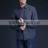 Fashion Long Sleeve Casual Design High Quality 100%Cotton Print Men Shirt thumbnail-3