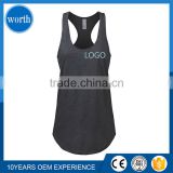 Women Tank Tops Athletic with Logo Available Summer Sleeveless Racer-Back Black and Scallop Bottom style