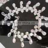 PAYAL Anklets Pair KUNDAN SILVER TONE thumbnail-2