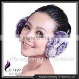 CX-EM-03M Fancy Rex Rabbit Fur Ear Muffs For Winter thumbnail-1