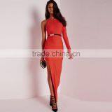 2016 Evening Party Long Red Plain Frog Cocktail Dress thumbnail-1