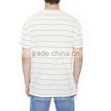 2016 Fashion Wholesale Split SS Tee Natural Washed Black Stripe Men Short Sleeve Collar T-shirt O Neck thumbnail-4