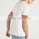 2017 Mens Classic Fit With Contrast Crew Neck Ringer Collar T-shirt Bulk Tshirt thumbnail-2