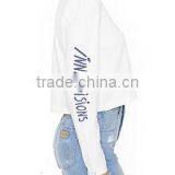 Front on The Sleeve Customized Label Long Sleeve Tee for Woman thumbnail-4