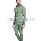 Mens Seamless Running Clothing Half Zipper Hoodie,sport Running Workout Leggigs thumbnail-1