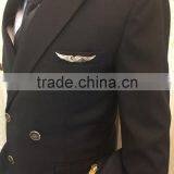 Juqian Good Quality Custom Winter Style Factory Price Green Mens Long Sleeve Airline Pilot Uniform for Captain thumbnail-3