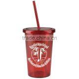 USA Made 20 oz Single Wall Tumbler With Straw And Screw-On Lid - BPA/BPS-free and Comes With Your Logo thumbnail-3