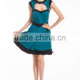 Whloesale Ladies 1950's Vintage Style Halter Neck Rockabilly Dress Dancing Swing Jive Rockabilly Dress thumbnail-1