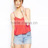 Cropped Woven Cami Top thumbnail-1