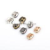 4 Colors Small Oval Metal Alloy Stoppers Toggle Cord Locks Drawstring Lock Two Holes for 3mm Bungee Cord STP-018 thumbnail-5