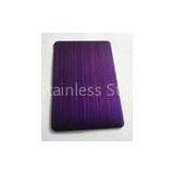 Purple HL LIC / PVD Coated Stainless Steel Sheet For Wall Decoration Plate Customized thumbnail-1