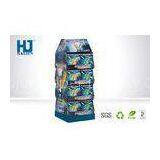 Snack Custom Corrugated Cardboard POP Floor Dispalys With SGS , ISO , RoHs