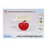 6oz 180ml Porcelain Photo Magic Mug With Apple Pattern Decoration
