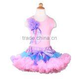 2016 Yawoo Wholesale Boutique Clothing Set Sleeveless White Top Match Fluffy Pettiskirt Children Skirt Suit thumbnail-4