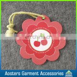 custom natural color print paper hang tags for clothing