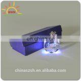Wholesale Price Engraved 3D Blank Laser Crystal/glass LED Keychain For Wedding Souvenirs