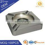 Smoking Accessory Square silvery melamine ashtray in customized