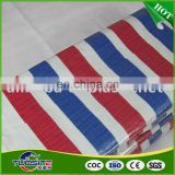 price blue pe waterproof tarpaulin with stripes
