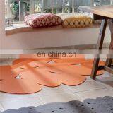 High Quality Lase Cut Green Office Different Shapes Wool Felt Modern Area Rug for Whole Sale thumbnail-7